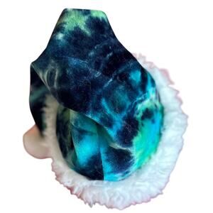 Santa Hat Tie Dye Handmade Festive Holiday Party Christmas Head Covering